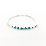 Gracie Beaded Birthstone Accented Bracelet | 3mm - MTT Collective