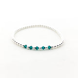 Gracie Beaded Birthstone Accented Bracelet | 3mm - MTT Collective