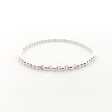 Gracie Beaded Birthstone Accented Bracelet | 3mm - MTT Collective