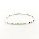 Gracie Beaded Birthstone Accented Bracelet | 3mm - MTT Collective