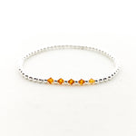 Gracie Beaded Birthstone Accented Bracelet | 3mm - MTT Collective