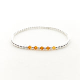 Gracie Beaded Birthstone Accented Bracelet | 3mm - MTT Collective