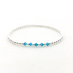 Gracie Beaded Birthstone Accented Bracelet | 3mm - MTT Collective