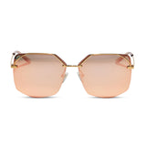 Bree Square Gold + Peach Mirror Sunglasses - MTT Collective