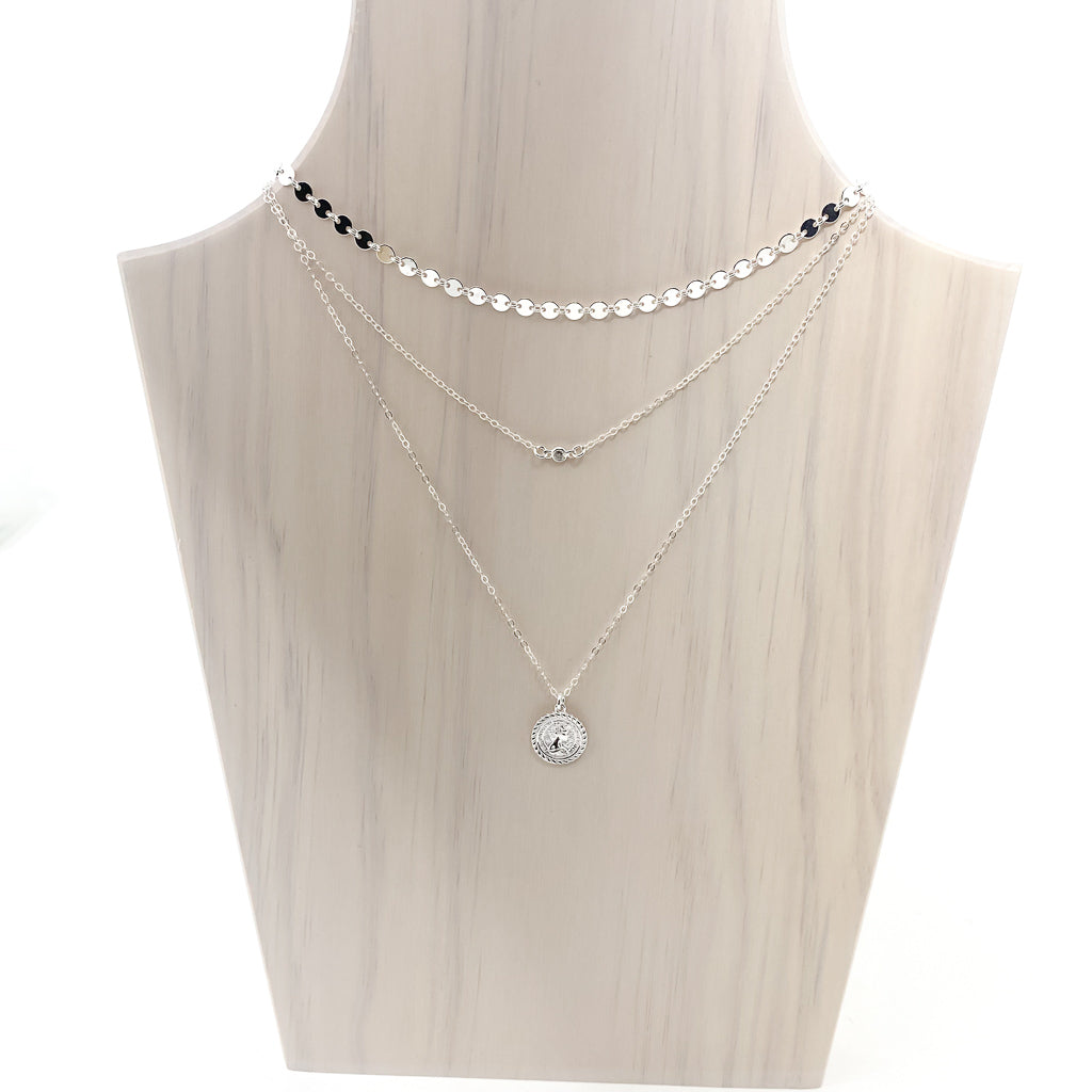 MINI ELIZABETH COIN NECKLACE SET | STERLING SILVER | SET OF 3 - MTT Collective