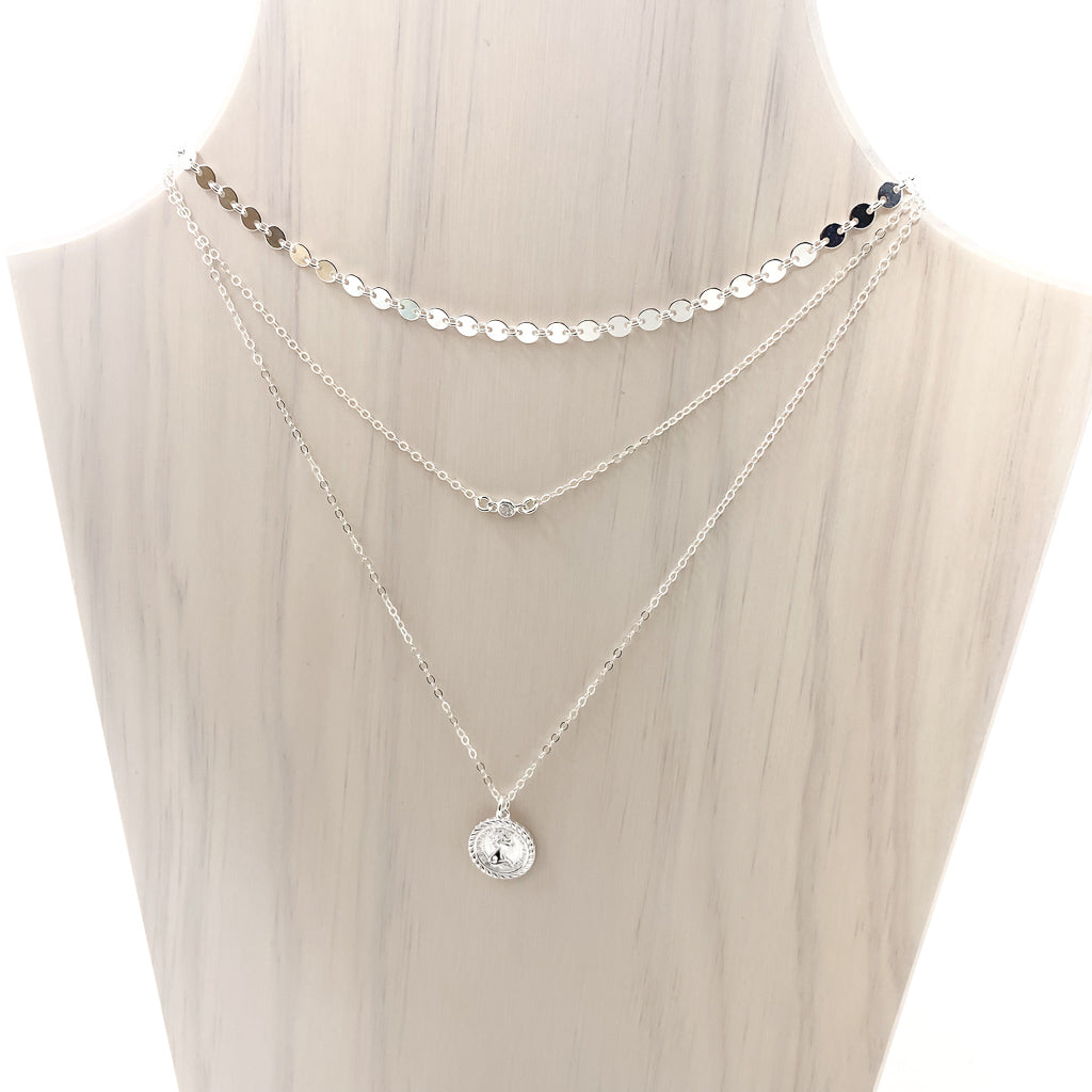 MINI ELIZABETH COIN NECKLACE SET | STERLING SILVER | SET OF 3 - MTT Collective