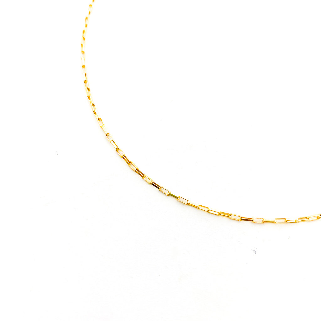 MINI RECTANGLE LINK CHAIN NECKLACE | 14K GOLD-FILLED - MTT Collective