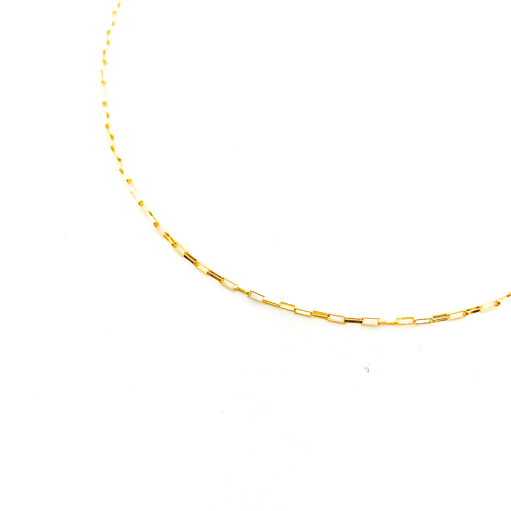 MINI RECTANGLE LINK CHAIN NECKLACE | 14K GOLD-FILLED - MTT Collective