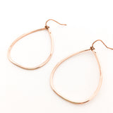 Oval Drop Earrings | Rose Gold