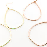 Oval Drop Earrings | Rose Gold