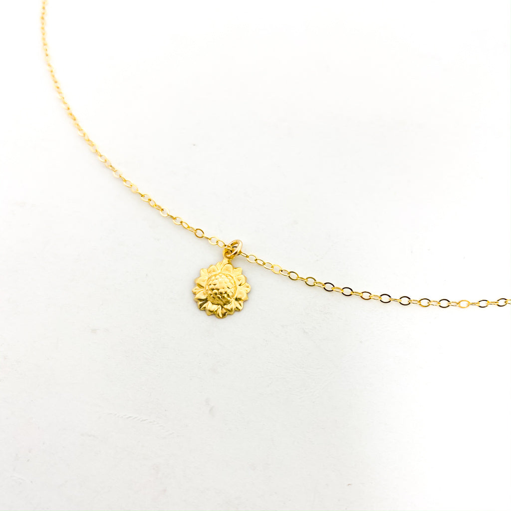 SUNFLOWER NECKLACE | 14K GOLD-FILLED - MTT Collective