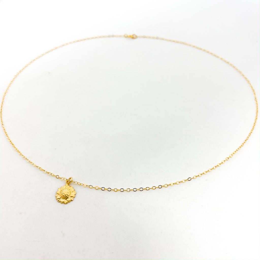 SUNFLOWER NECKLACE | 14K GOLD-FILLED - MTT Collective