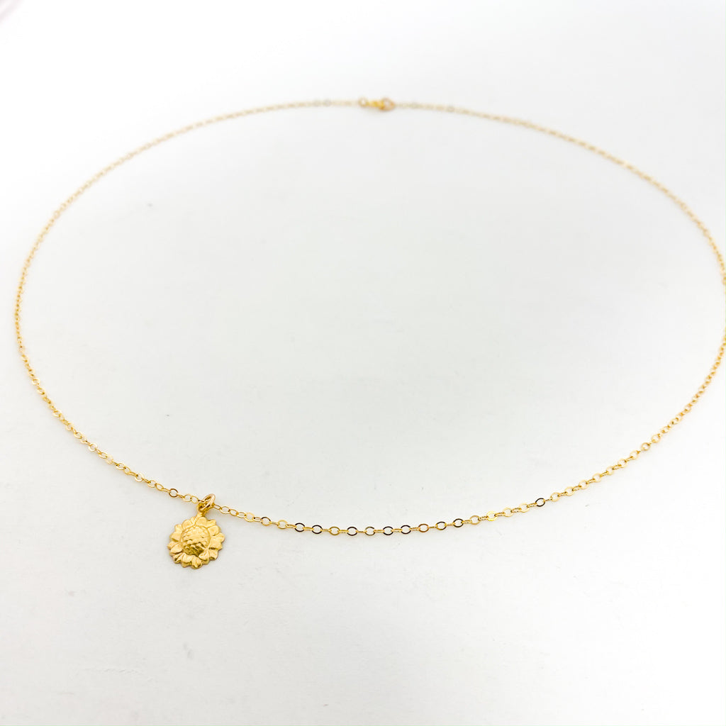 SUNFLOWER NECKLACE | 14K GOLD-FILLED - MTT Collective