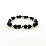 14K GOLD-FILLED ACCENTED LAVA STONE BRACELET | 8MM - MTT Collective