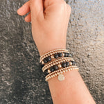 14K GOLD-FILLED ACCENTED LAVA STONE BRACELET | 8MM - MTT Collective