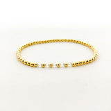 Gracie Beaded Birthstone Accented Bracelet | 3mm - MTT Collective