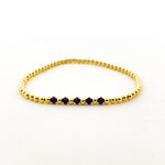 Gracie Beaded Birthstone Accented Bracelet | 3mm - MTT Collective