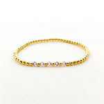 Gracie Beaded Birthstone Accented Bracelet | 3mm - MTT Collective