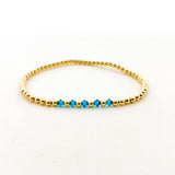 Gracie Beaded Birthstone Accented Bracelet | 3mm - MTT Collective