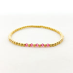 Gracie Beaded Birthstone Accented Bracelet | 3mm - MTT Collective