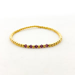 Gracie Beaded Birthstone Accented Bracelet | 3mm - MTT Collective