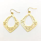 Jasmine Brushed Drop Earrings | Gold - MTT Collective