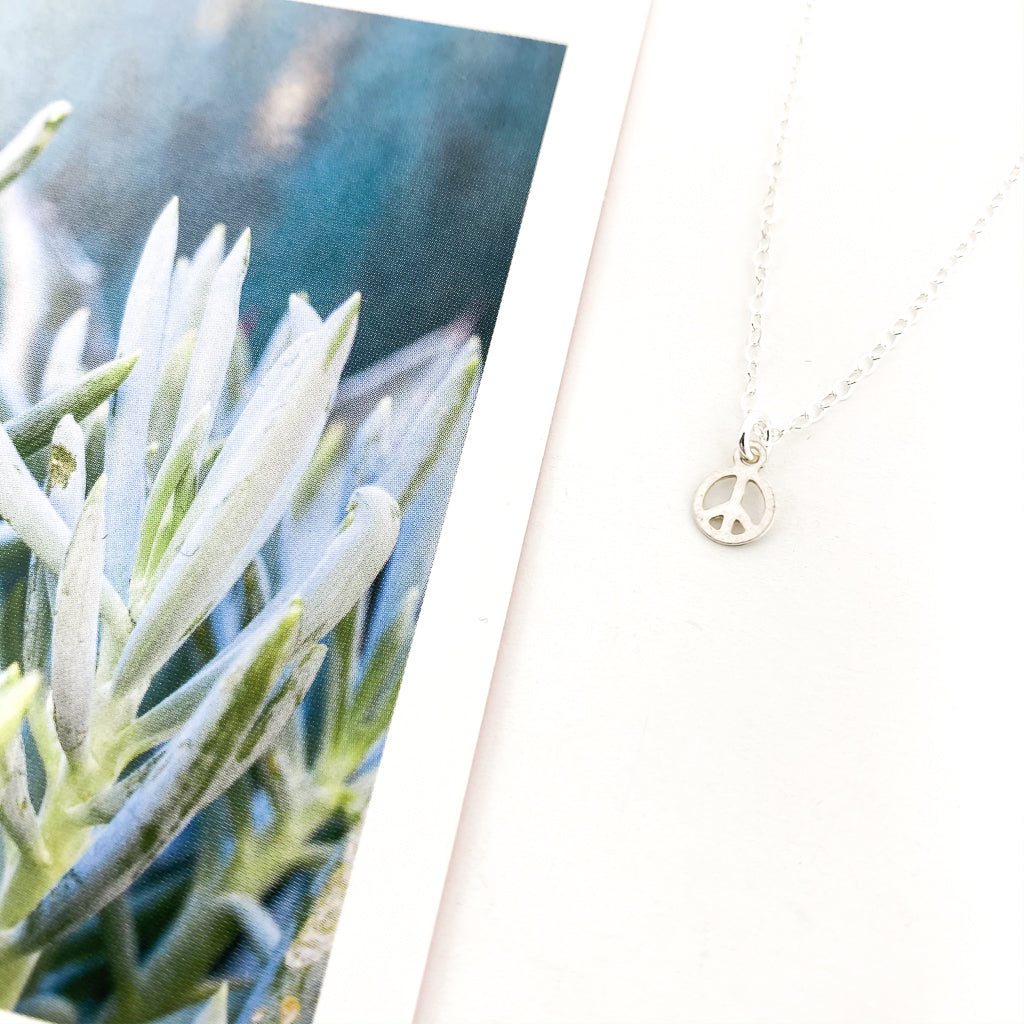 MINI PEACE CHARM NECKLACE | STERLING SILVER - MTT Collective