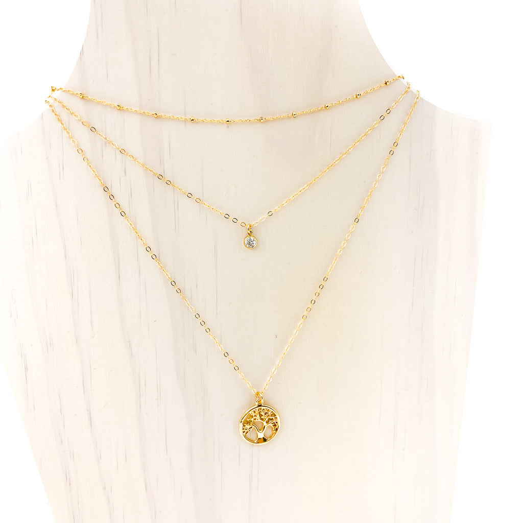 Tree Of Life Necklace Set | 14K Gold-Filled | Set Of 3 - MTT Collective