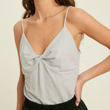Twist Front Cami With Side Slits