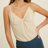 Twist Front Cami With Side Slits