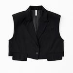Black vest on a white background