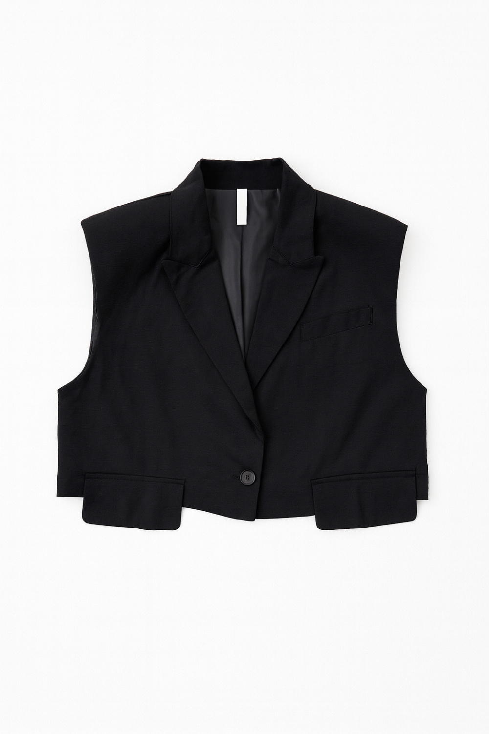 Black vest on a white background