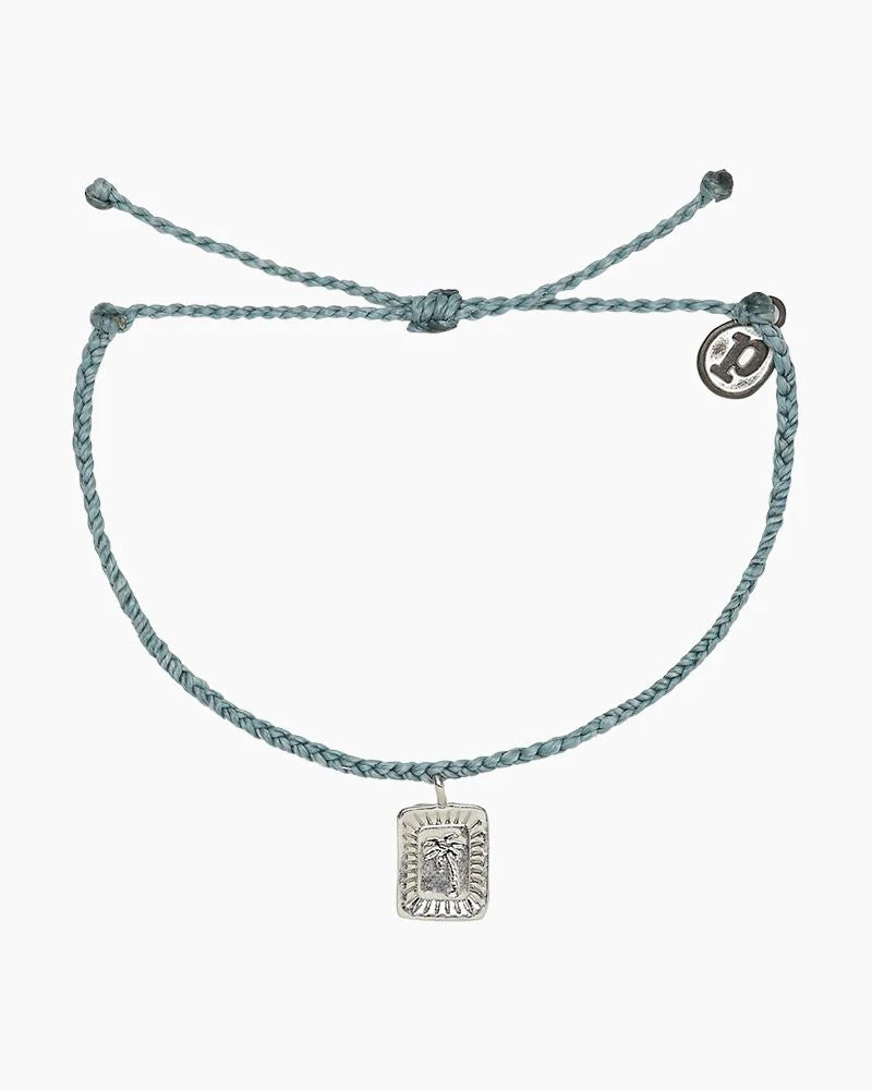 Pura Vida Palm Burst Silver Charm Bracelet - MTT Collective