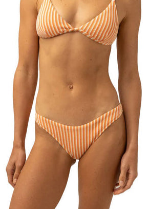 Rhythm - Womens - Swim - Bottoms - Sunbather Stripe High-Cut Cheeky Bottoms - MTT Collective