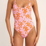 Rhythm - Womens - Swim - One Pieces - Bora Bora Floral Cross Back One Piece - MTT Collective