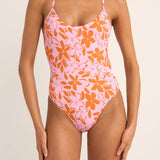 Rhythm - Womens - Swim - One Pieces - Bora Bora Floral Cross Back One Piece - MTT Collective