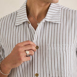 Seersucker Stripe Short Sleeve Shirt