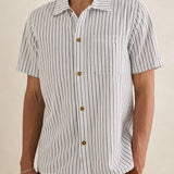 Seersucker Stripe Short Sleeve Shirt