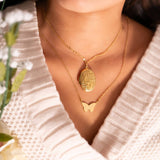 Floral Oval Locket Pendant