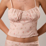 Madeline Lace Back Ruched Top