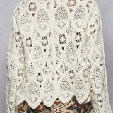 Juliet V-Neck Knit Crochet Cardigan