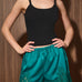 Juniper Lace Trim Shorts in Emerald, front