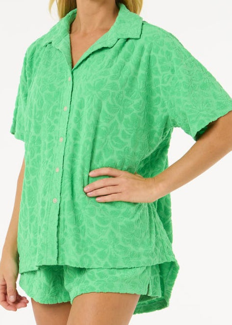 RIP CURL - Womens - Tops - Blouses - Las Dalias Terry Shirt - MTT Collective