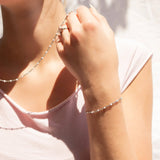 Maggie White Confetti Chain Bracelet