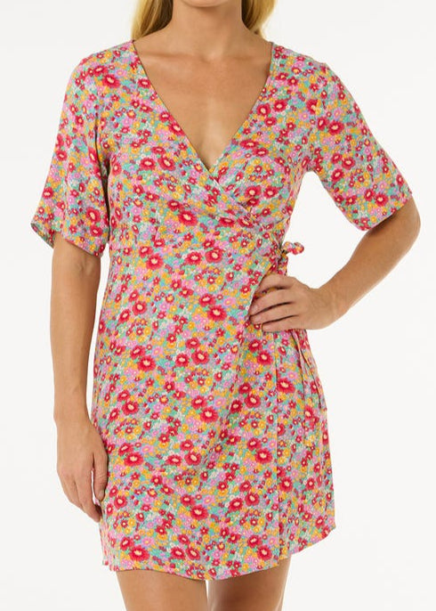 RIP CURL - Womens - Dresses - Las Dalias Ditsy Wrap Dress - MTT Collective