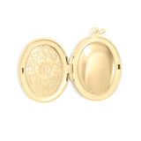 Floral Oval Locket Pendant