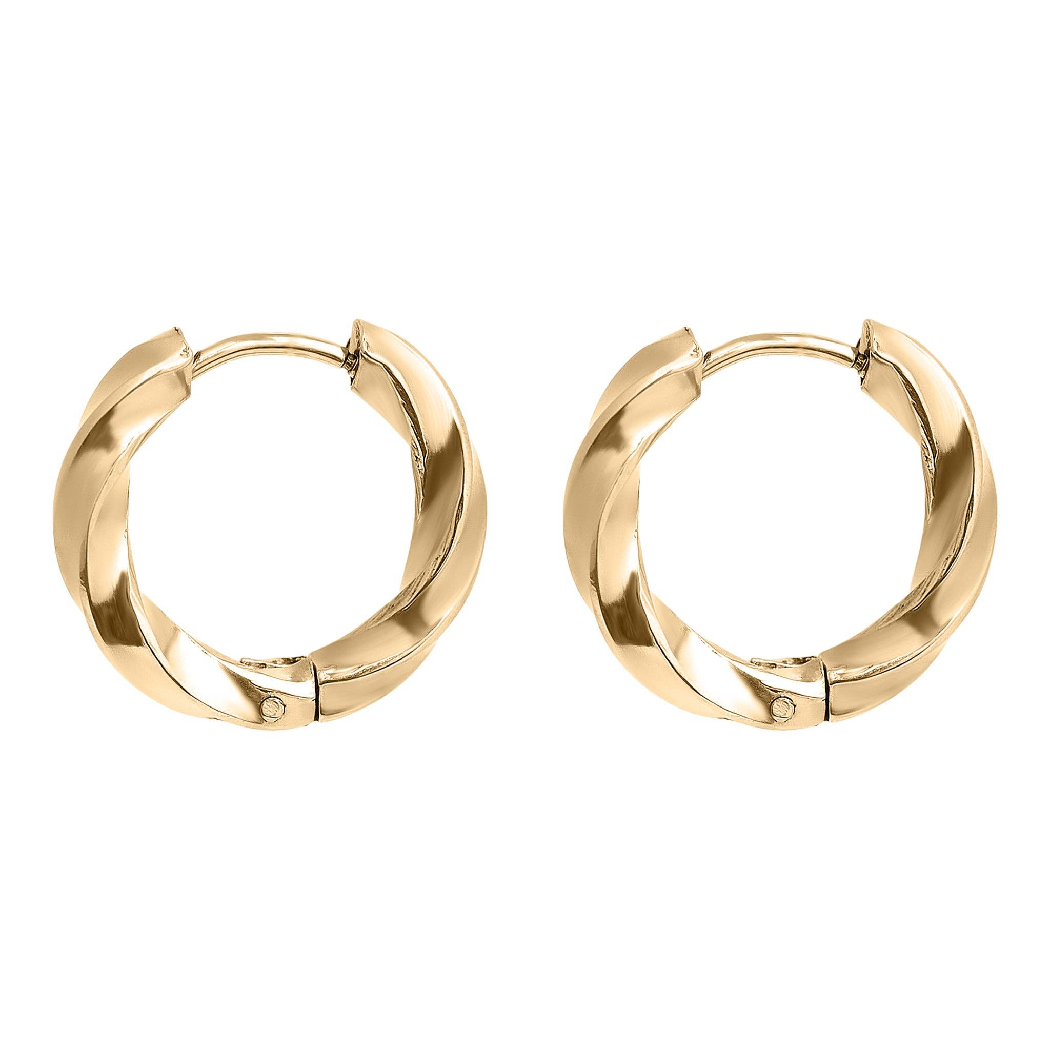 MTT Jewelry - Jewelry - Earrings - Michelle Textured Twisted Huggie Hoop Earrings - MTT Collective