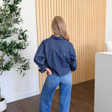 Harbor Pinstripe Cotton Crop Shirt