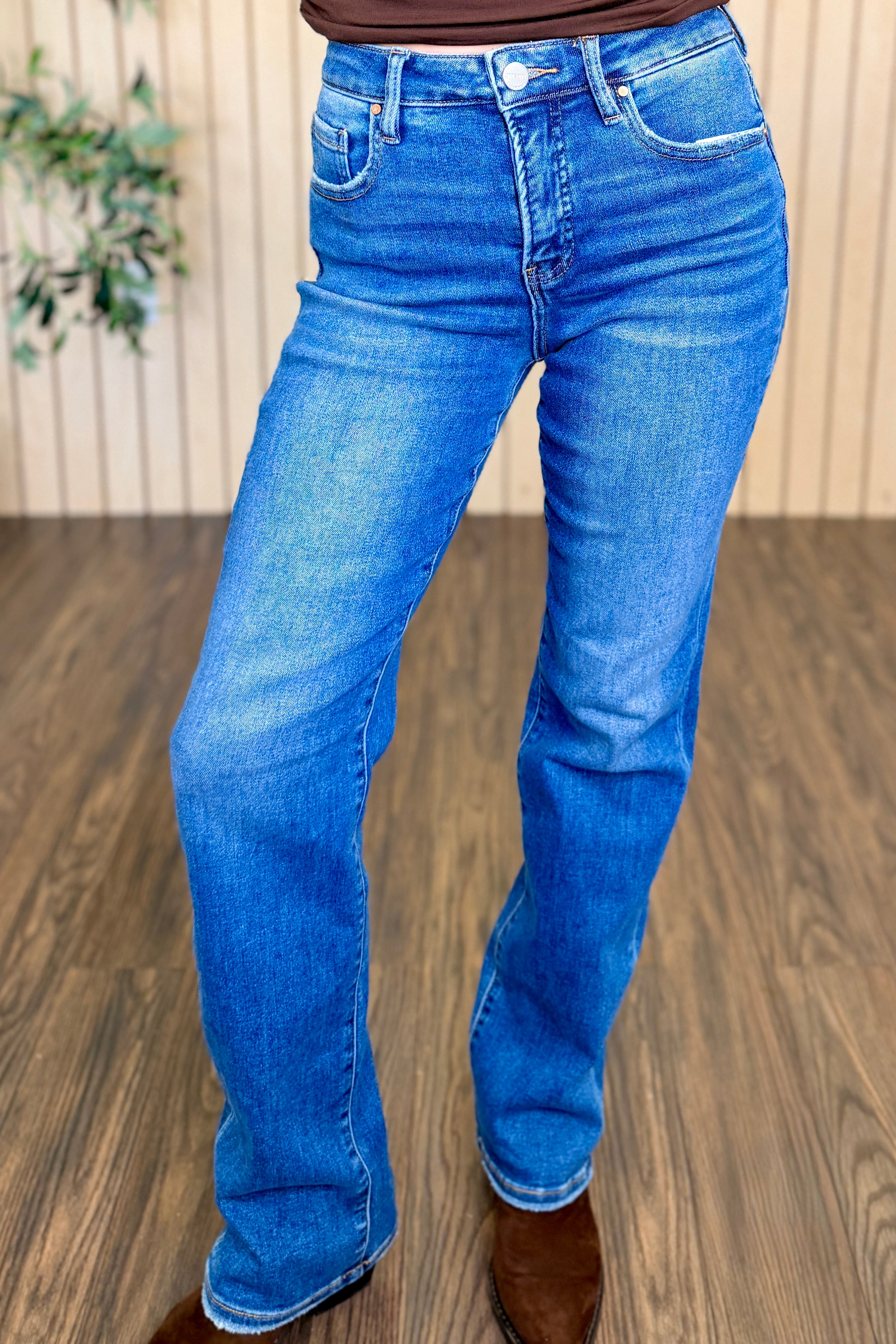 Cascade High Rise Straight Jeans