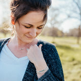 Gracie Beaded Birthstone Accented Bracelet | 3mm